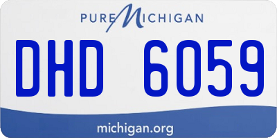 MI license plate DHD6059