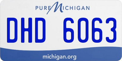 MI license plate DHD6063