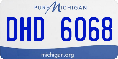 MI license plate DHD6068