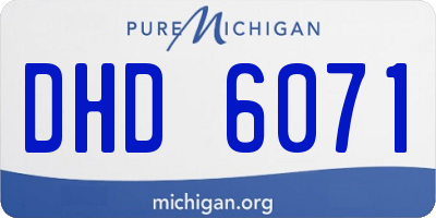MI license plate DHD6071