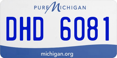 MI license plate DHD6081
