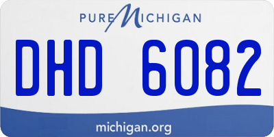 MI license plate DHD6082