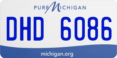 MI license plate DHD6086