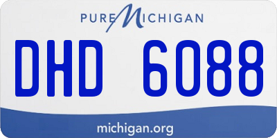 MI license plate DHD6088