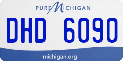 MI license plate DHD6090