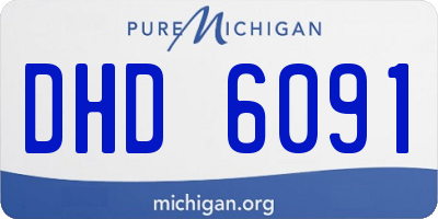 MI license plate DHD6091
