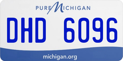 MI license plate DHD6096