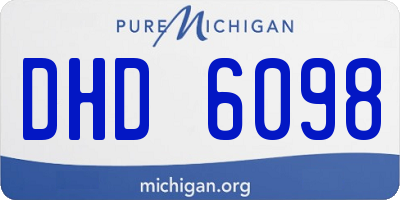 MI license plate DHD6098