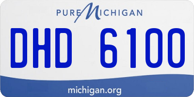 MI license plate DHD6100