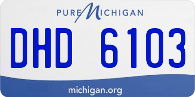 MI license plate DHD6103