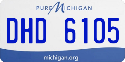 MI license plate DHD6105