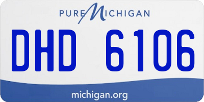 MI license plate DHD6106