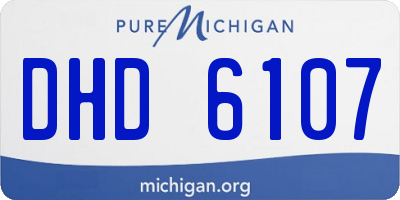 MI license plate DHD6107