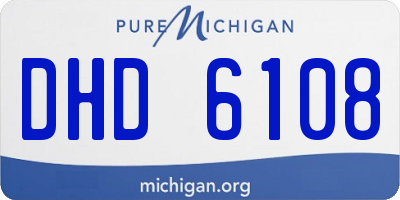 MI license plate DHD6108