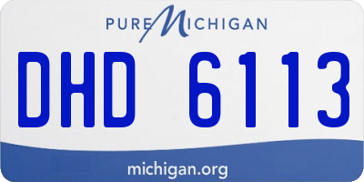 MI license plate DHD6113