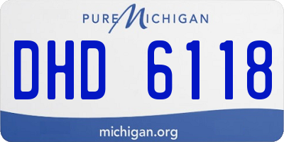 MI license plate DHD6118