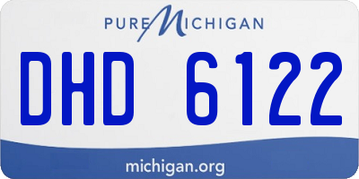 MI license plate DHD6122