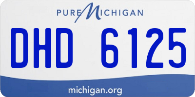 MI license plate DHD6125
