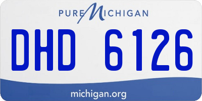 MI license plate DHD6126