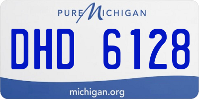 MI license plate DHD6128