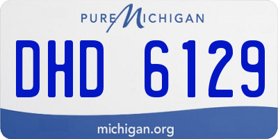 MI license plate DHD6129