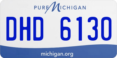MI license plate DHD6130
