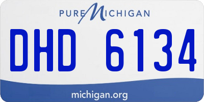 MI license plate DHD6134