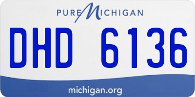 MI license plate DHD6136