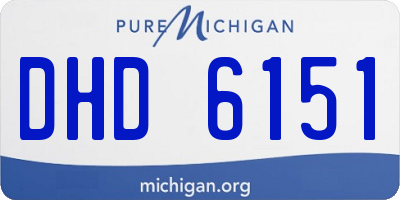 MI license plate DHD6151