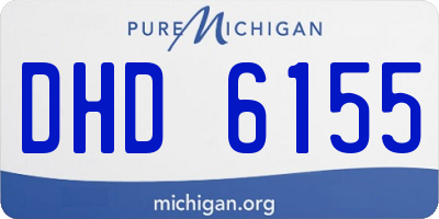 MI license plate DHD6155