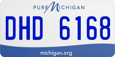 MI license plate DHD6168
