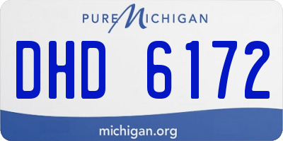 MI license plate DHD6172
