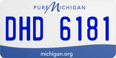 MI license plate DHD6181