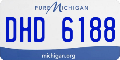 MI license plate DHD6188
