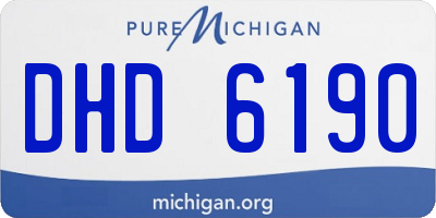 MI license plate DHD6190