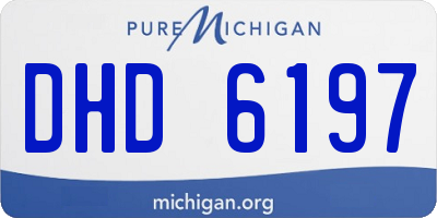 MI license plate DHD6197