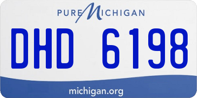 MI license plate DHD6198