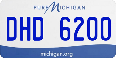 MI license plate DHD6200