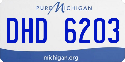 MI license plate DHD6203