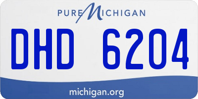 MI license plate DHD6204