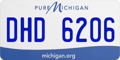 MI license plate DHD6206