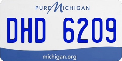 MI license plate DHD6209