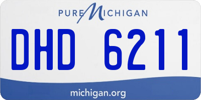 MI license plate DHD6211