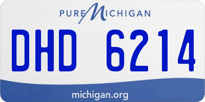 MI license plate DHD6214