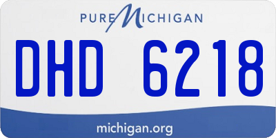 MI license plate DHD6218