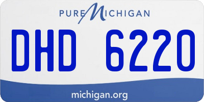 MI license plate DHD6220