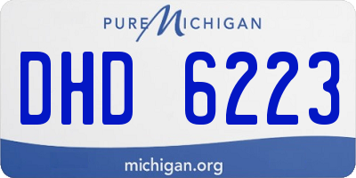 MI license plate DHD6223