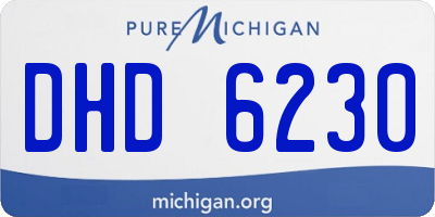 MI license plate DHD6230