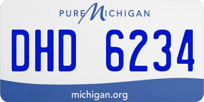 MI license plate DHD6234