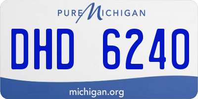 MI license plate DHD6240